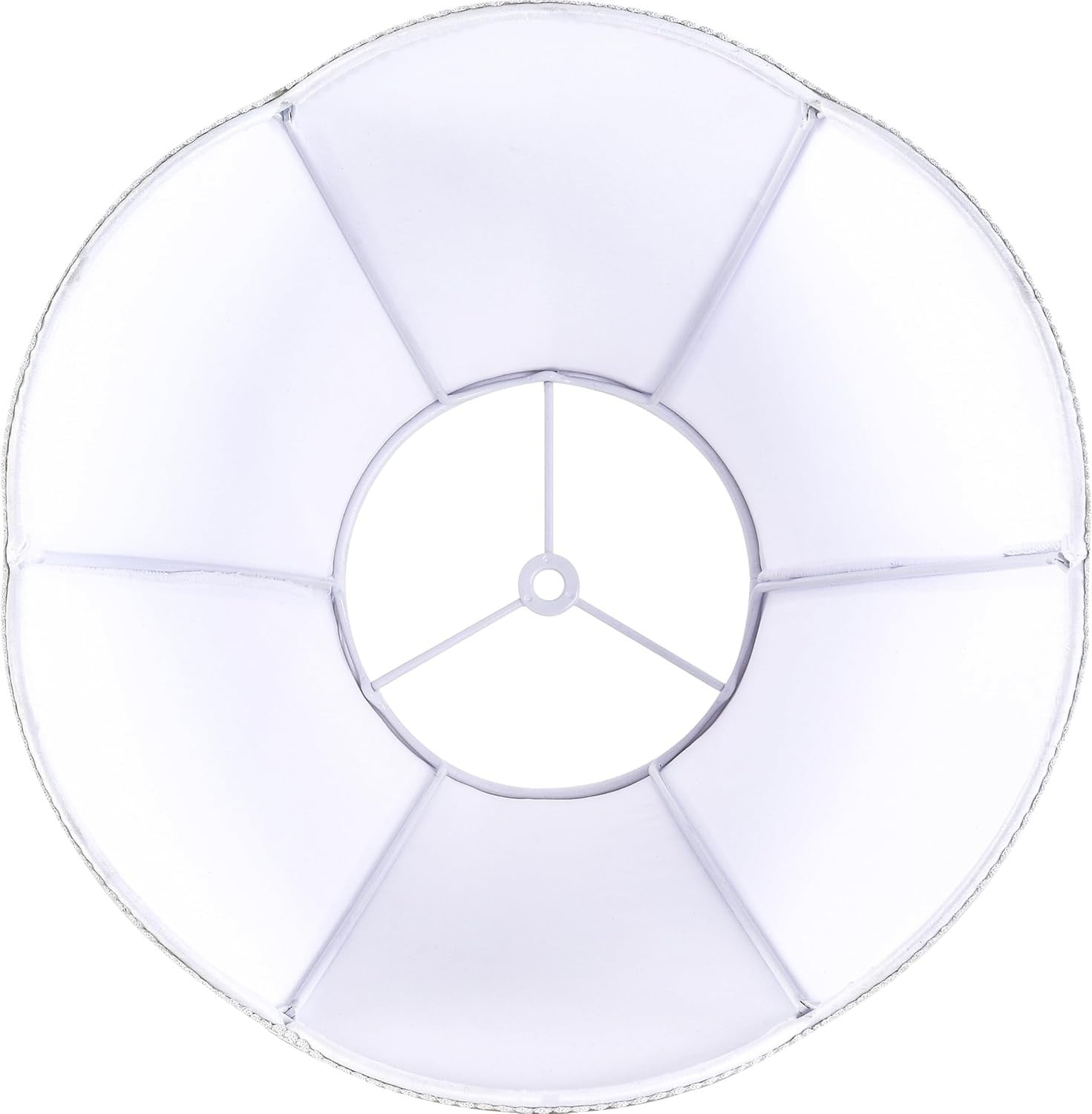 White Scalloped Bell Lamp Shade Medium Spider Fit Faux Silk Table Floor