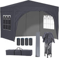 3x3M Pop Up Gazebo with Sides Waterproof Garden Party Tent Steel Frame + Weight