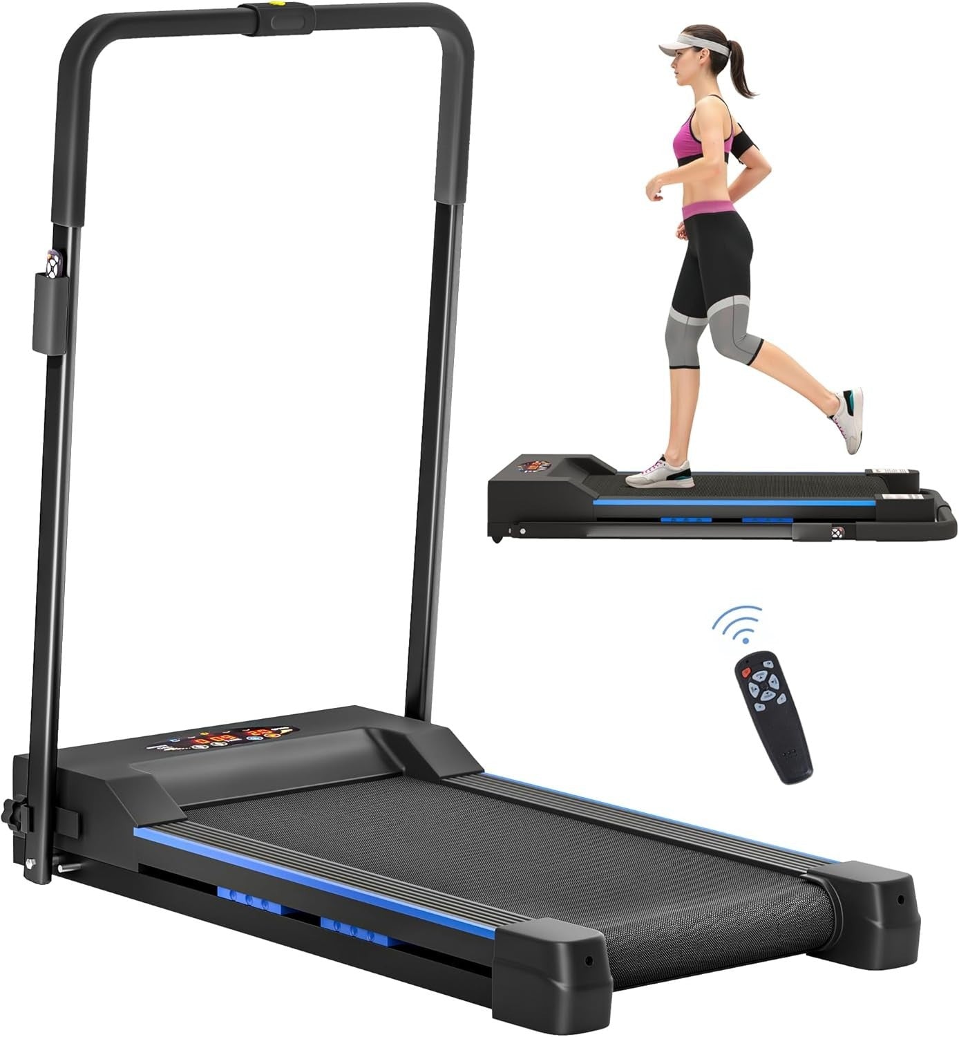 Folding Treadmill Walking Pad 1-6km/h Home Office Compact Gym