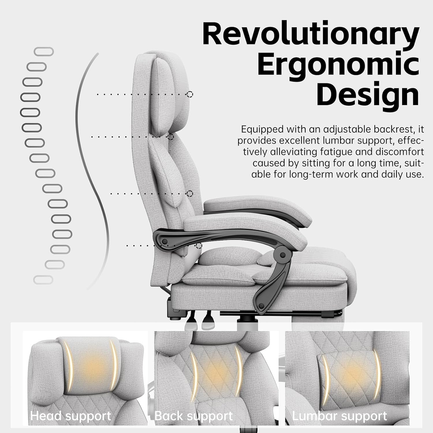 Gaming Chair Memory Foam Large Recliner Foot Rest Black Ergonomic Computer Desk