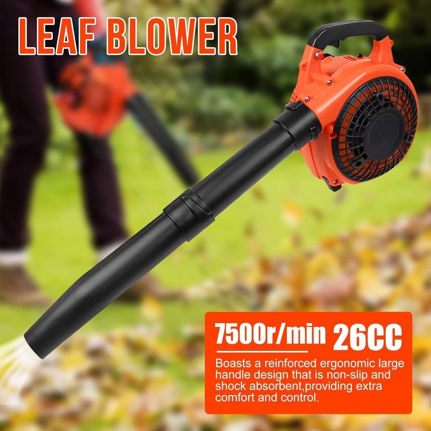 26cc Petrol Leaf Blower High Power Handheld Garden Debris Snow Cleaner