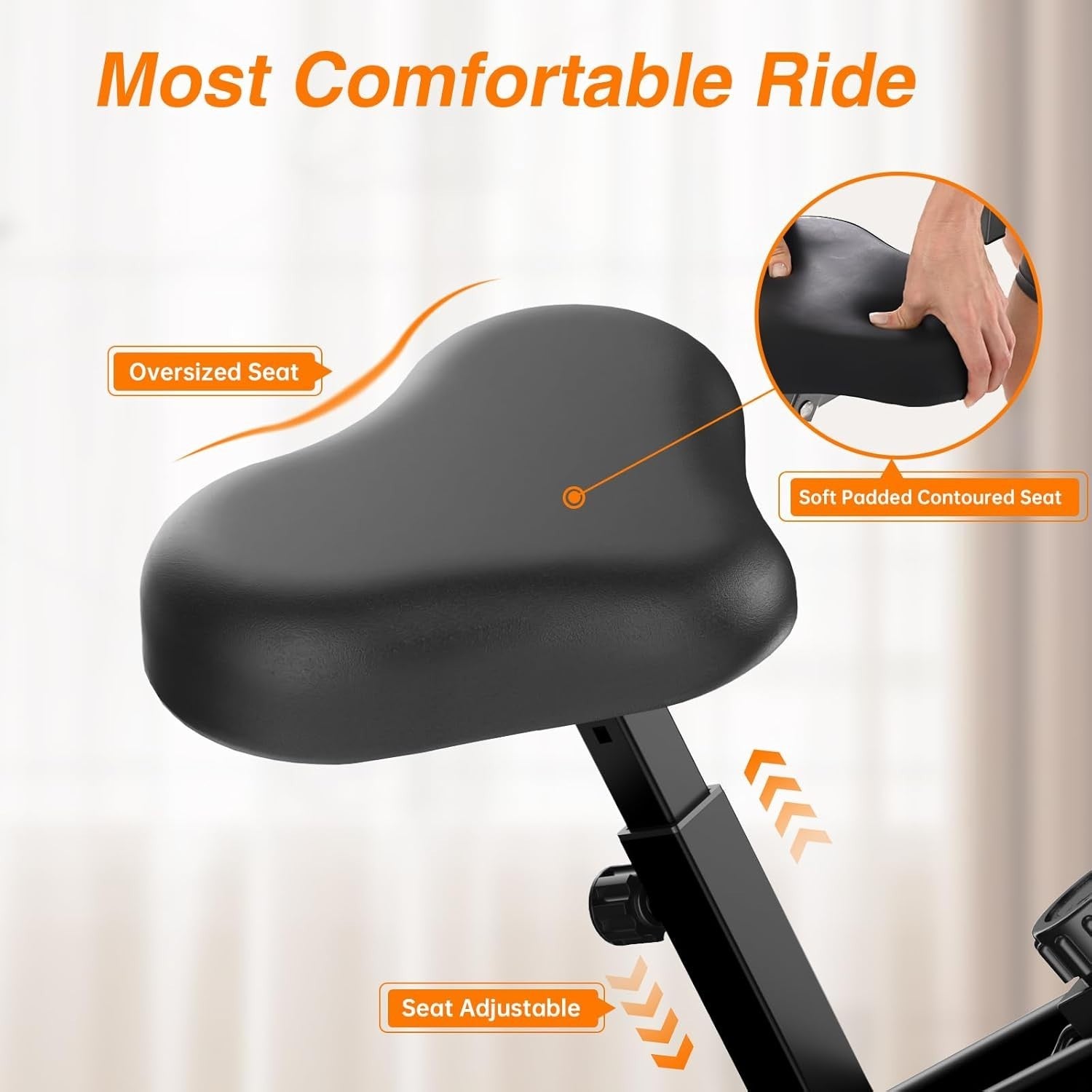 Foldable Magnetic Exercise Bike w/ LCD, 16 Levels, Heart Rate & Resistance Bands
