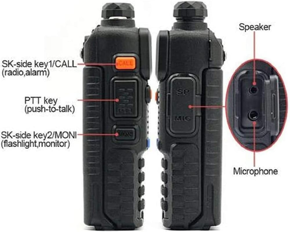 8W Dual Band Walkie Talkie 128CH VHF UHF FM Radio Emergency