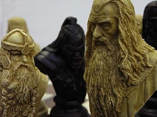 Heavy Resin 32pc Fantasy Chess Pieces Set Collector Display Ornamental Gift