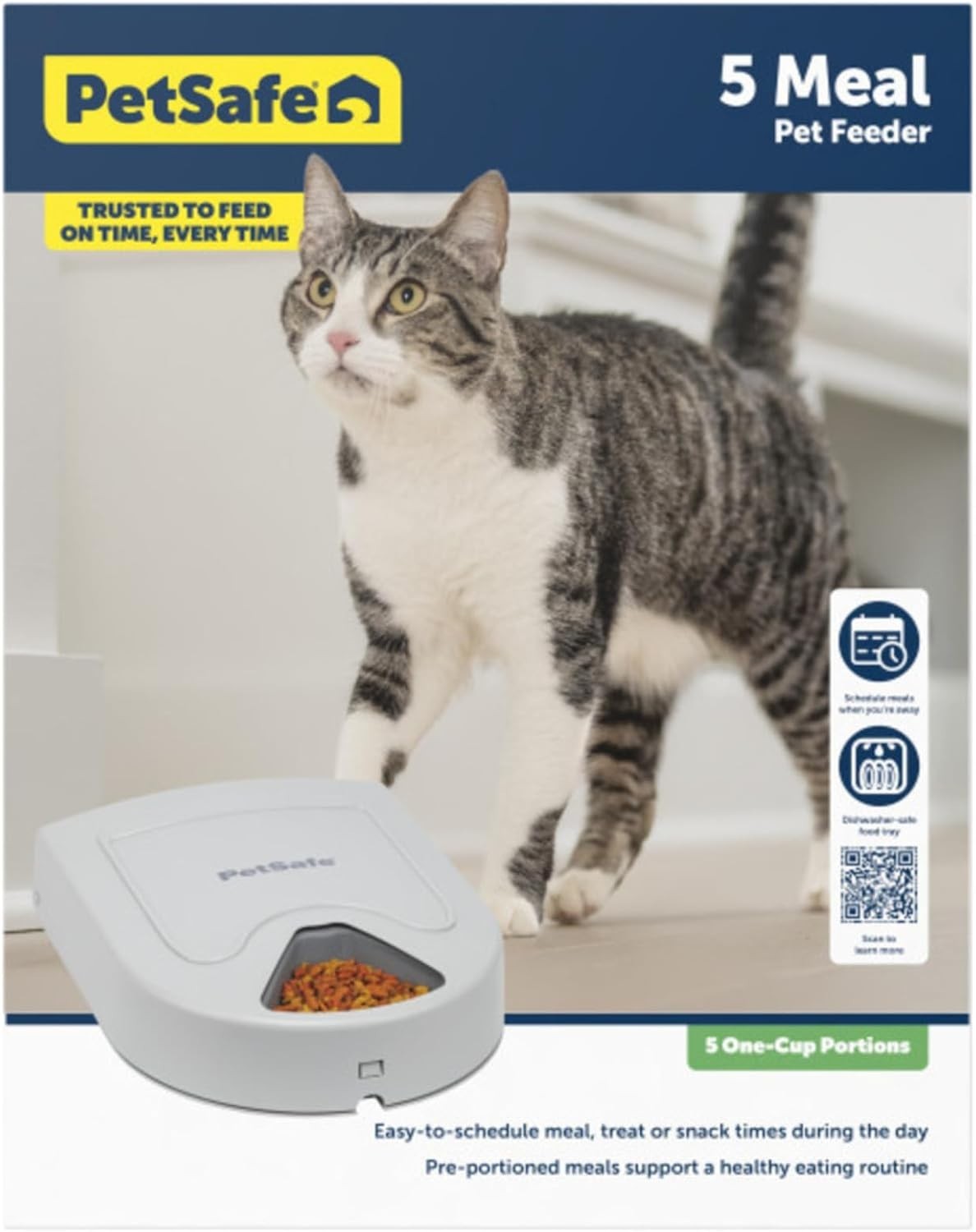 Automatic Pet Feeder 5 Meal Timer Food Dispenser LCD Portion Control