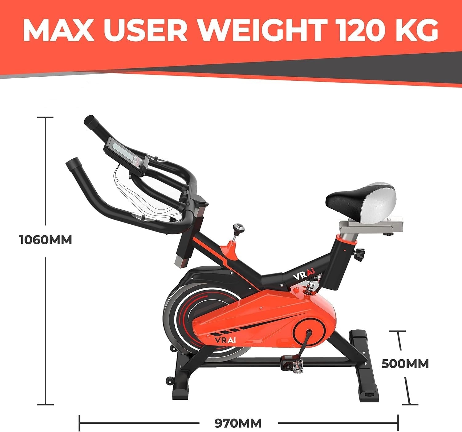 Smart Bluetooth Spin Bike w/ App Sync, 13kg Flywheel, LCD Monitor & Smooth Ride
