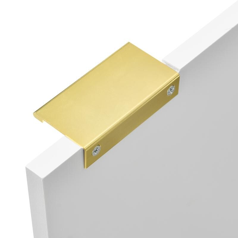 Modern White 2 Door Sideboard Cabinet with Gold Legs – 75x40x90cm Storage