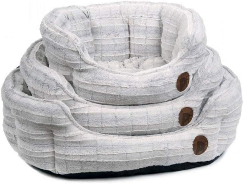Large Plush Oval Dog Bed 67cm Washable Non Slip