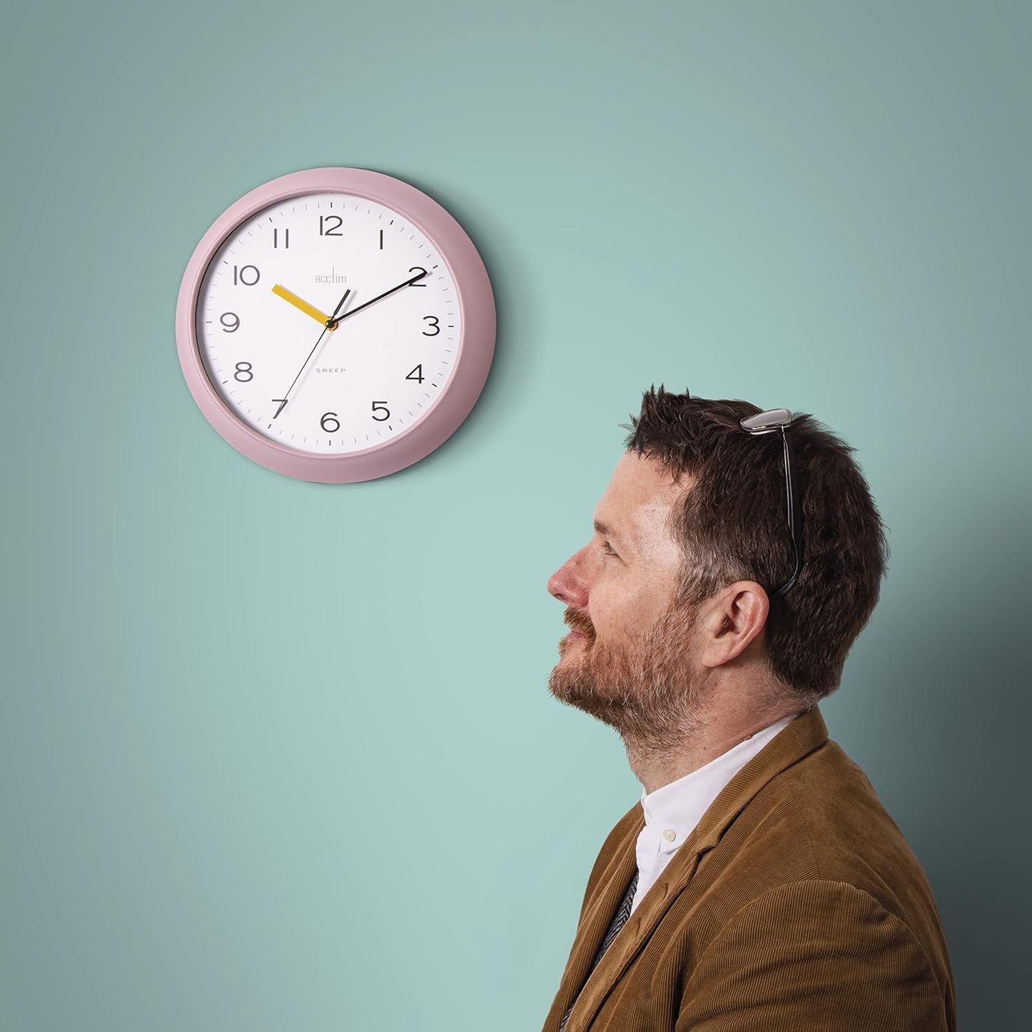28cm Silent Wall Clock Pigeon Grey Modern Non-Ticking Quiet Home Office Decor