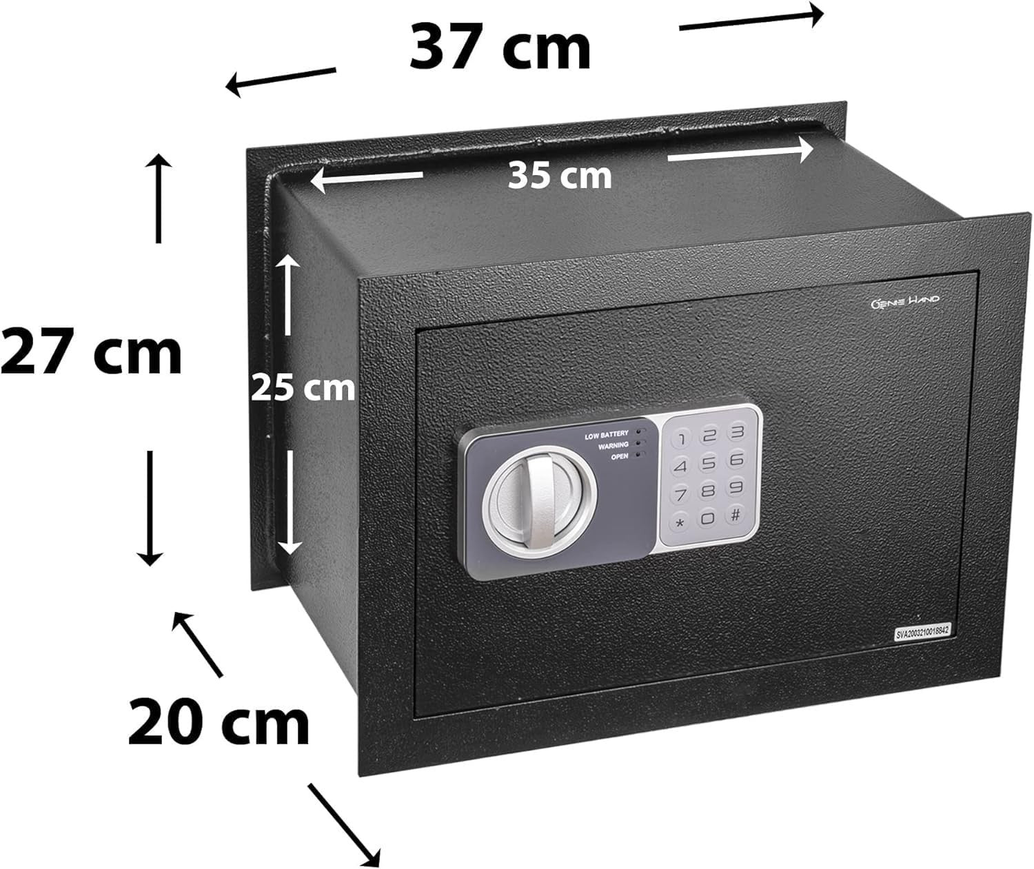 21L Electronic Safe Box Digital Keypad Lock Cash Security Safe Black