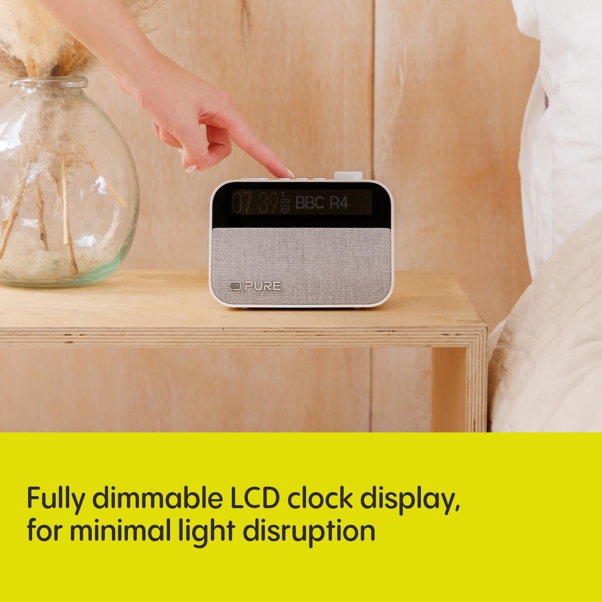 Wireless Charging Alarm Clock DAB FM Radio White Noise Wake Up Light