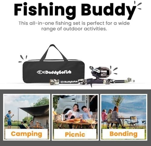 Kids Fishing Rod & Reel Combo Starter Kit with Tackle Box 4-5ft Set
