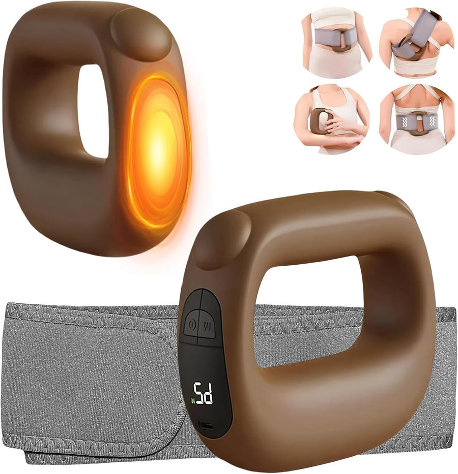 Heated Deep Tissue Massage Gun Quiet Percussion Muscle Pain Relief Tool