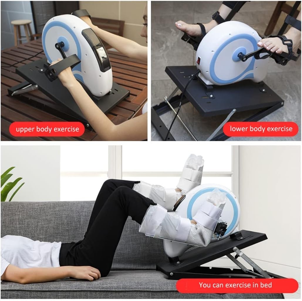 Electric Under Desk Elliptical Pedal Exerciser Remote Rehab Trainer