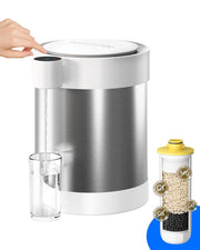 Electric Water Filter Dispenser Stainless Steel 5.3L Rechargeable Countertop