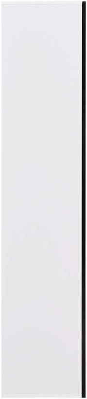 Tall Black High-Gloss Display Cabinet with Glass Shelves & RGB LED Lighting