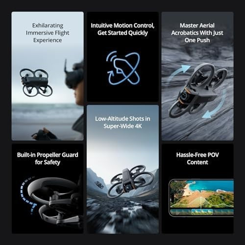 4K FPV Drone Ultra-Wide 155° FOV Flip Roll Stabilized Flight (Drone Only)