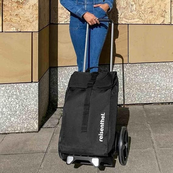 Foldable Shopping Bag Trolley with Wheels Large Compartments Telescopic Handle