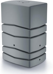 450L Grey Rectangular Garden Water Butt With Connection Kit Plastic Tank