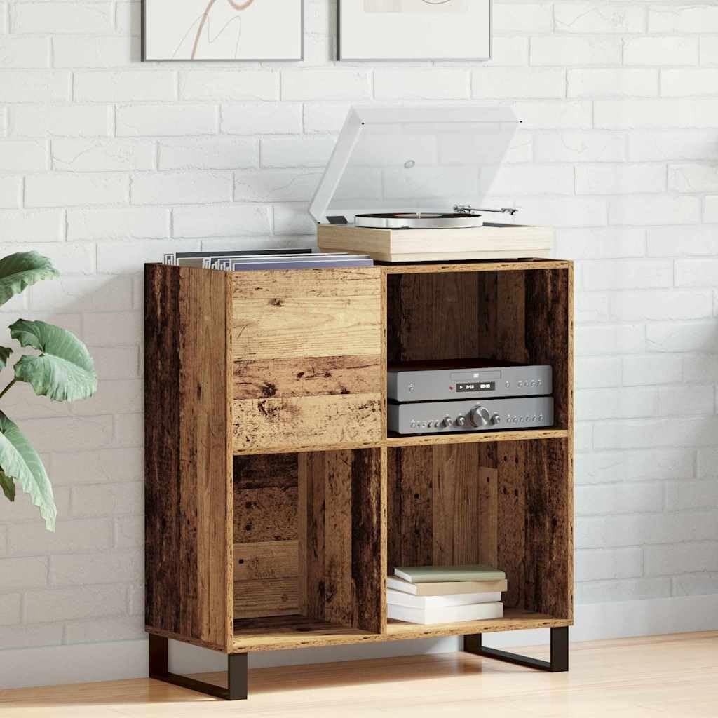 Solid Oak Effect Media Storage Unit – Modern Cabinet with Doors & Shelves