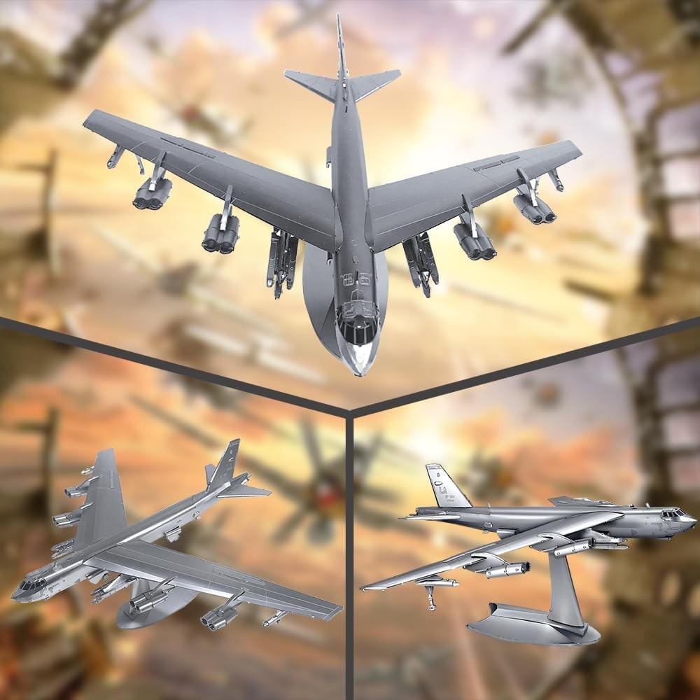 Metal 3D Puzzle B-52 Stratofortress Bomber Model Kit – Stainless Steel Craft