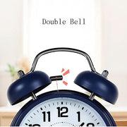 Metal Twin Bell Alarm Clock 4.5 Inch Silent Loud Heavy Sleepers Bedside