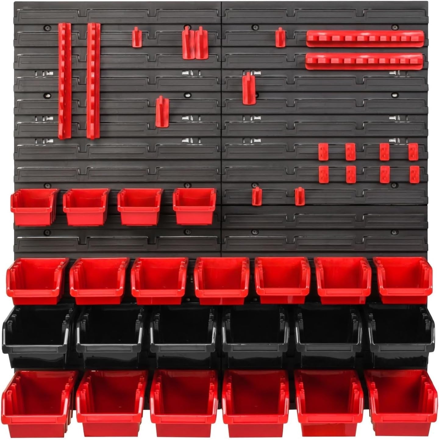 Wall Mounted Workshop Tool Organizer Storage Bins Pegboard Set
