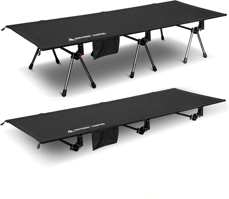 Adjustable Folding Camping Cot Portable Bed 330lbs Support Outdoor Travel