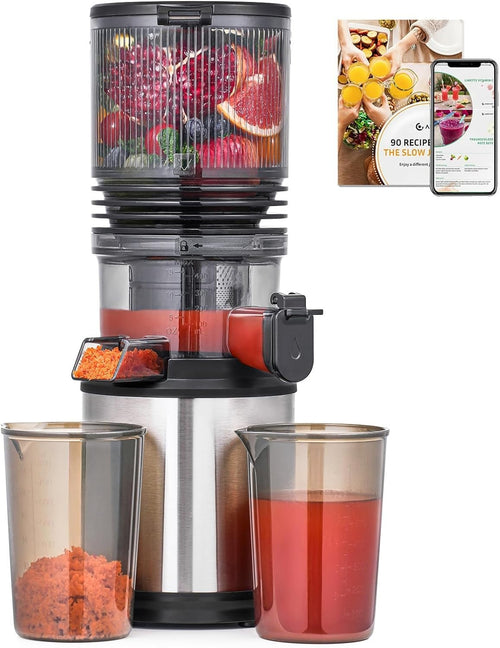 Cold Press Juicer 160mm Wide Chute Whole Fruit 2L Quiet High Yield
