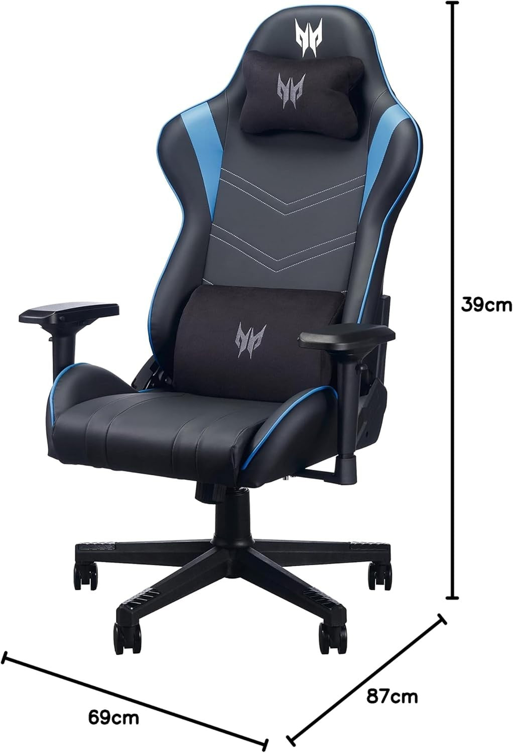 Ergonomic Gaming Chair 4D Armrests Reclining Back PVC Leather