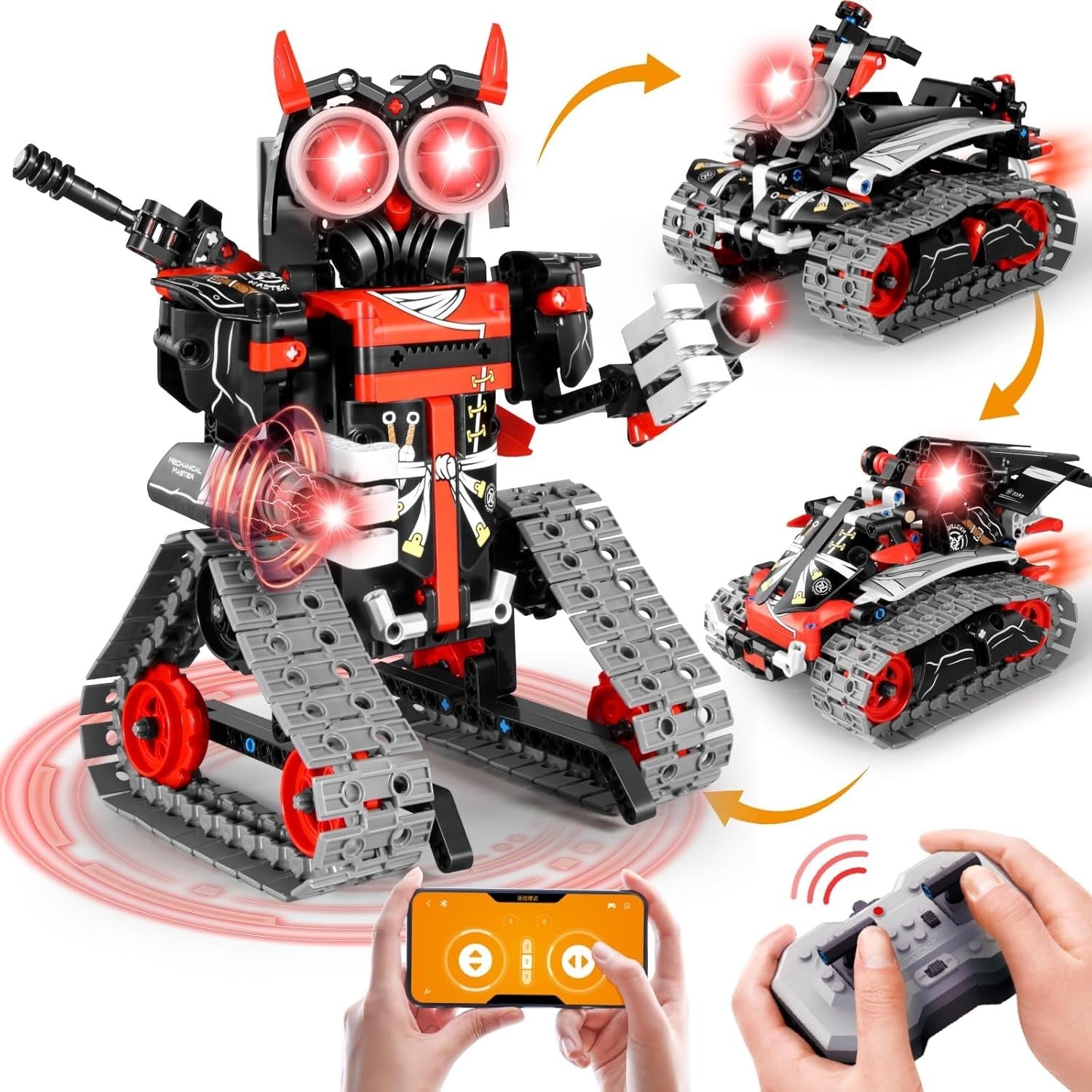 3-in-1 RC Robot Building Set 398PCS – App & Remote Control STEM Toy Gift