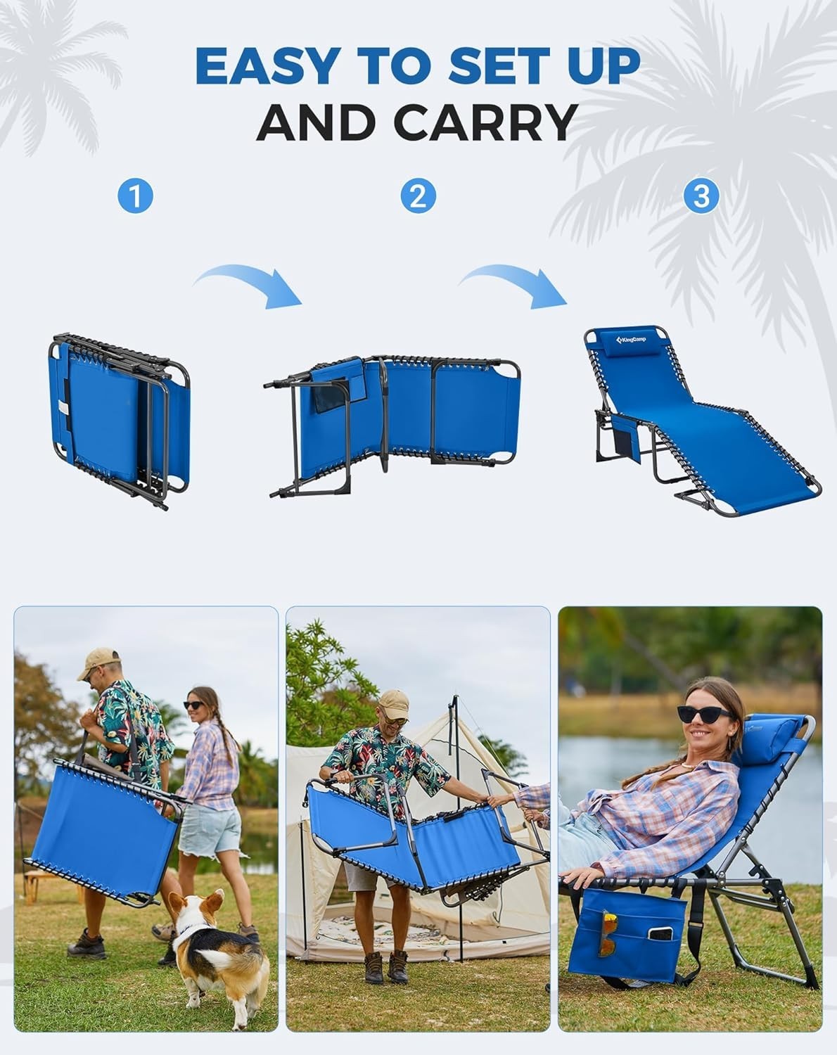 Folding Sun Loungers Set of 2 Adjustable Outdoor Garden Pool Patio Relax Chairs