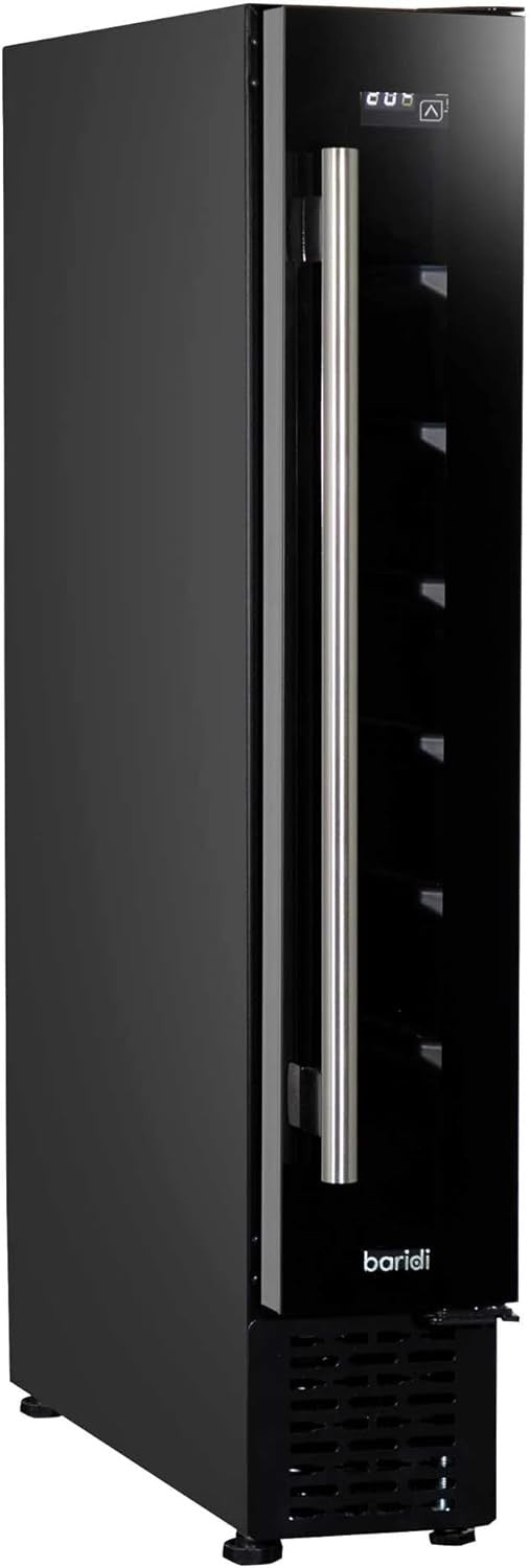7 Bottle Slim Wine Cooler Fridge Digital Touch Control Quiet Under Counter