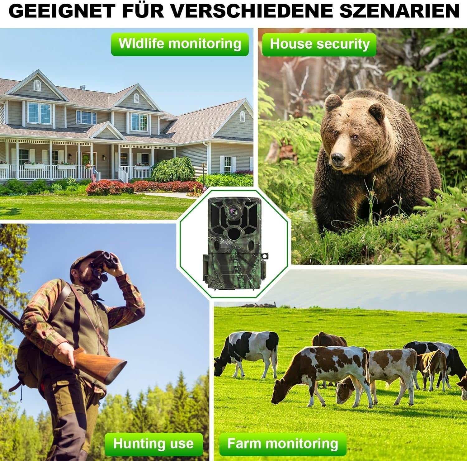 5K Trail Camera 60MP WiFi Bluetooth Night Vision Waterproof Hunting Cam