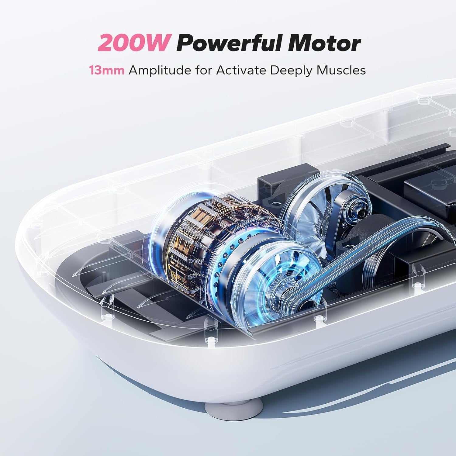 High Power Vibration Plate Fitness Platform 13mm Amplitude 200KG Pink