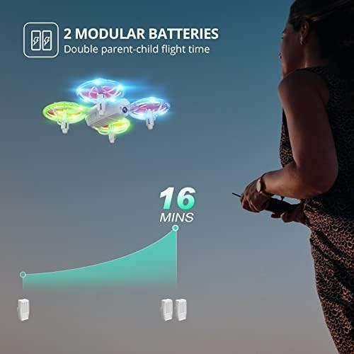 Mini Drone 720P HD Camera for Kids, LED Lights, Voice & Gesture Control