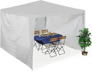 Gazebo Side Panels 3pc Set 2x3m Waterproof Party Tent Walls White