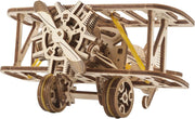 3D Wooden Airplane Puzzle Model Kit with Pull-Back Motor - 84 Pcs DIY Toy
