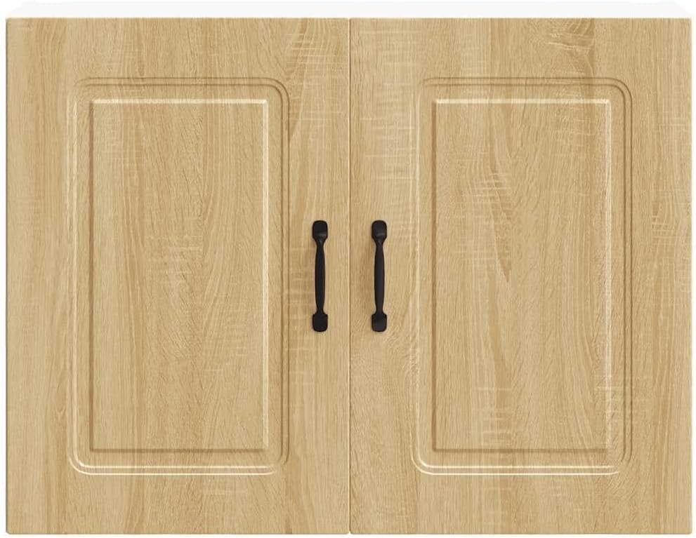 Wall Cabinet Oak Finish 80x31x60cm | Modern Kitchen Storage Unit
