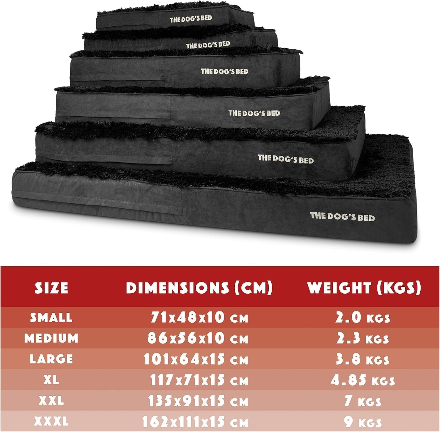 Large Orthopedic Memory Foam Dog Bed 101x64x15cm Plush