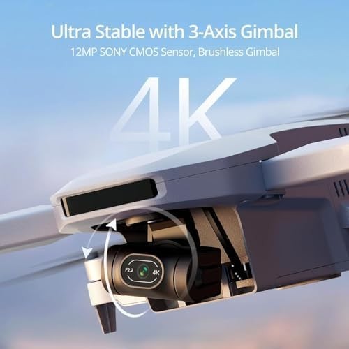 4K Drone w/ 3-Axis Gimbal 6KM Range 64Min Flight Visual Tracking Auto Return