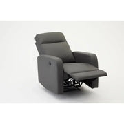 Grey Electric Recliner Armchair PU Leather Sofa Chair Foam Filled