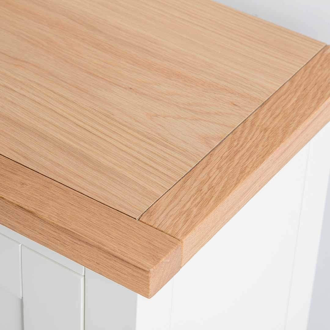 White Solid Wood Sideboard Cabinet 3 Doors 3 Drawers Large Storage Cupboard