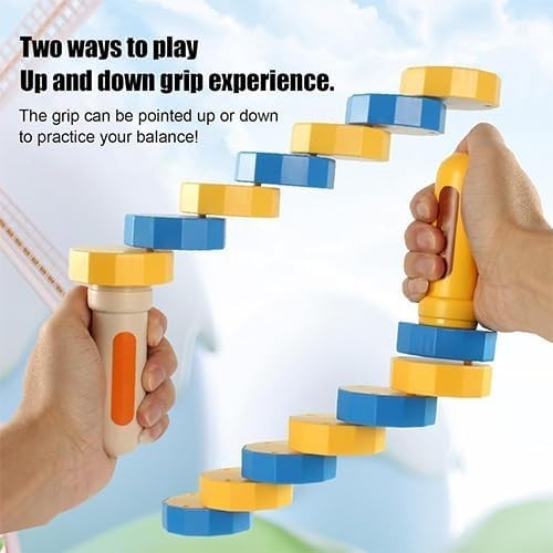 Handheld Wooden Balance Challenge Magnetic Fidget Focus Training Toy