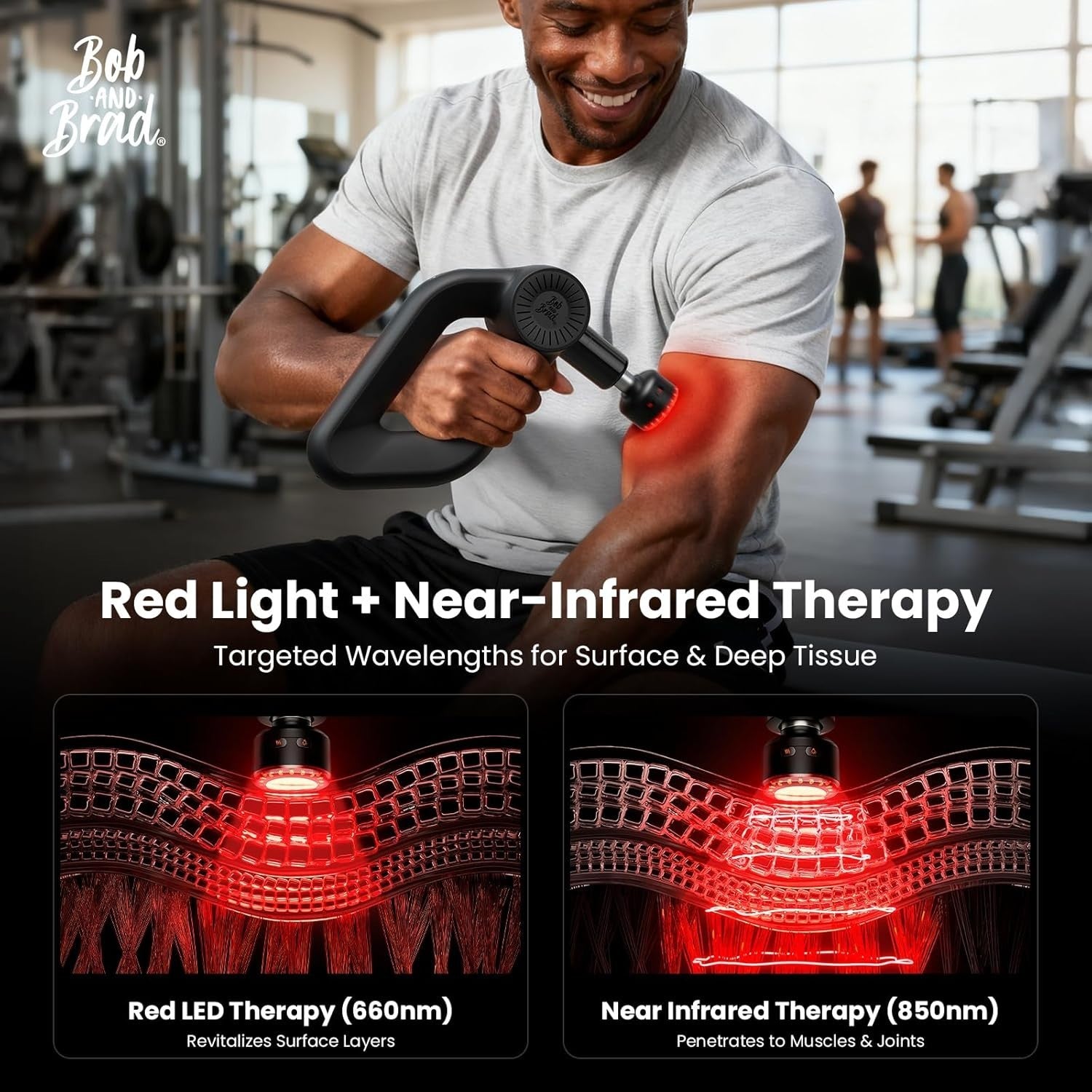 Professional Deep Tissue Massage Gun Infrared Heat 16mm Amplitude OLED