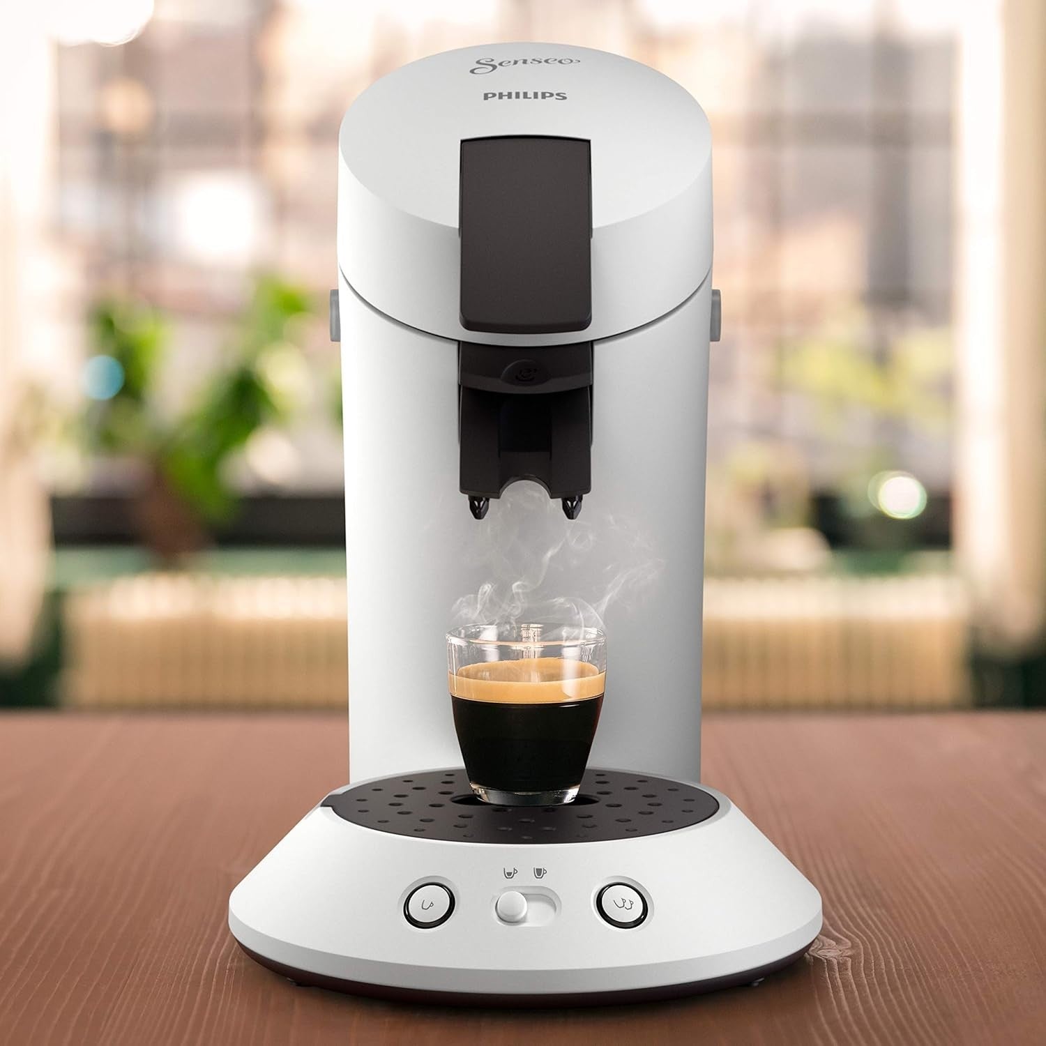 Pod Coffee Maker | Dual Cup Function | Intensity Selector | 1450W Power | 600ml
