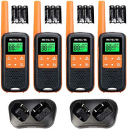 IP65 Waterproof Walkie Talkies 4 Pack PMR446 VOX LED Rechargeable