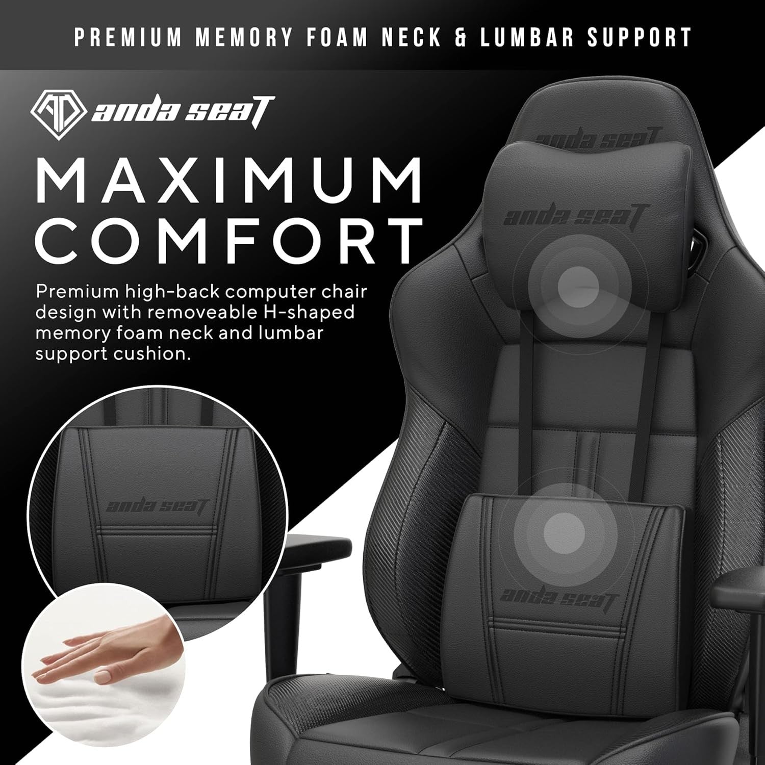 Ergonomic Gaming Chair Reclining PVC Leather w/ Lumbar Support