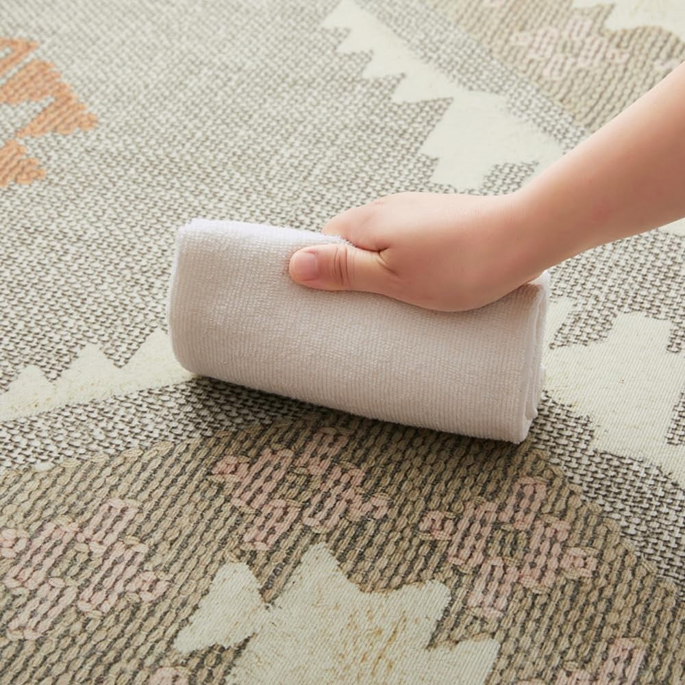 Large Tribal Pattern Rug Soft Modern Indoor Area Carpet Grey Beige 160x230cm