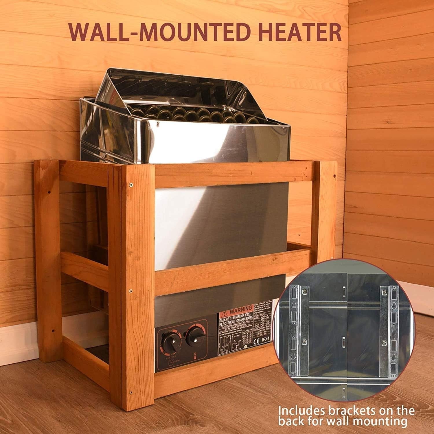 9KW Electric Sauna Heater Indoor Spa Stove Dry Steam Bath Wall Mount 220-240V